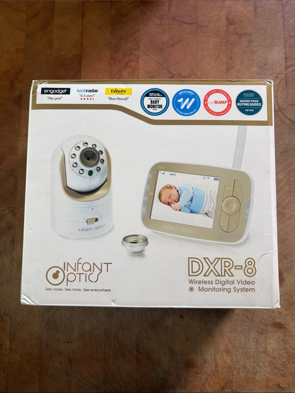Infant Optics, DXR-8 Wireless Video Baby Monitor - White/Beige